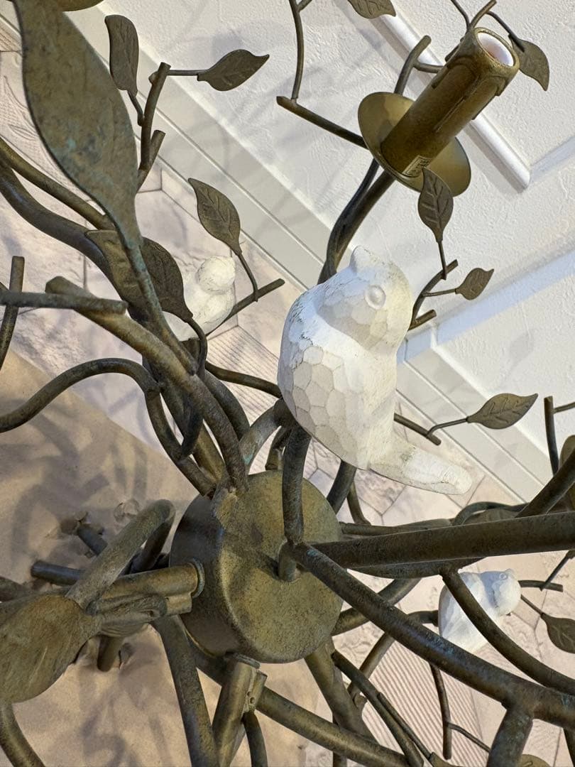 ORRB-オーブ ブロンズ製植物モチーフ6灯シャンデリア 安く 買う