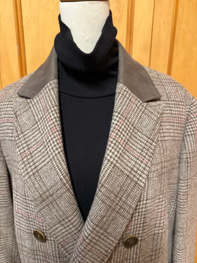 ニューヨーカー コート ジャケット チェック柄ダブル ブレストコート