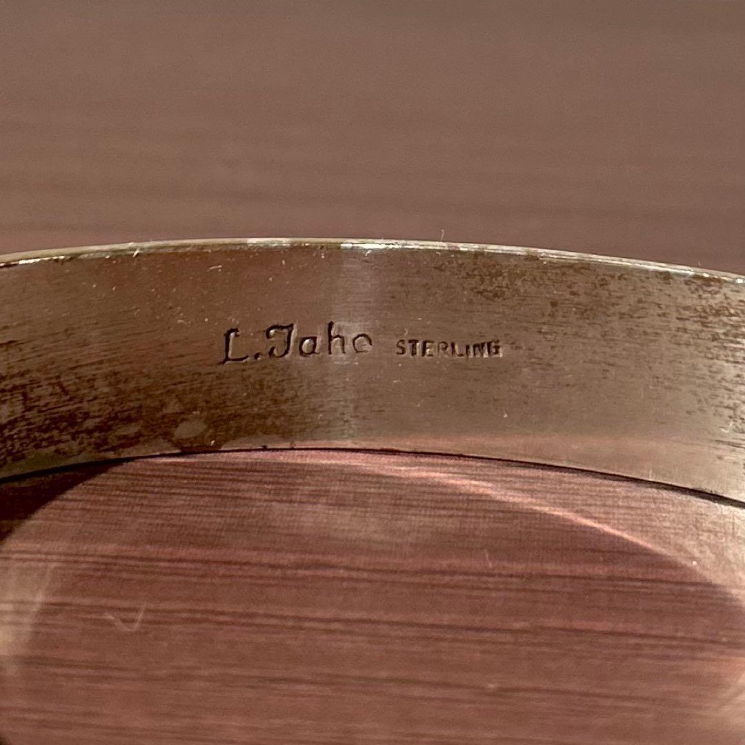 ナバホ族】L.Jah作バングル&ホワイトバッファローリング2点セット