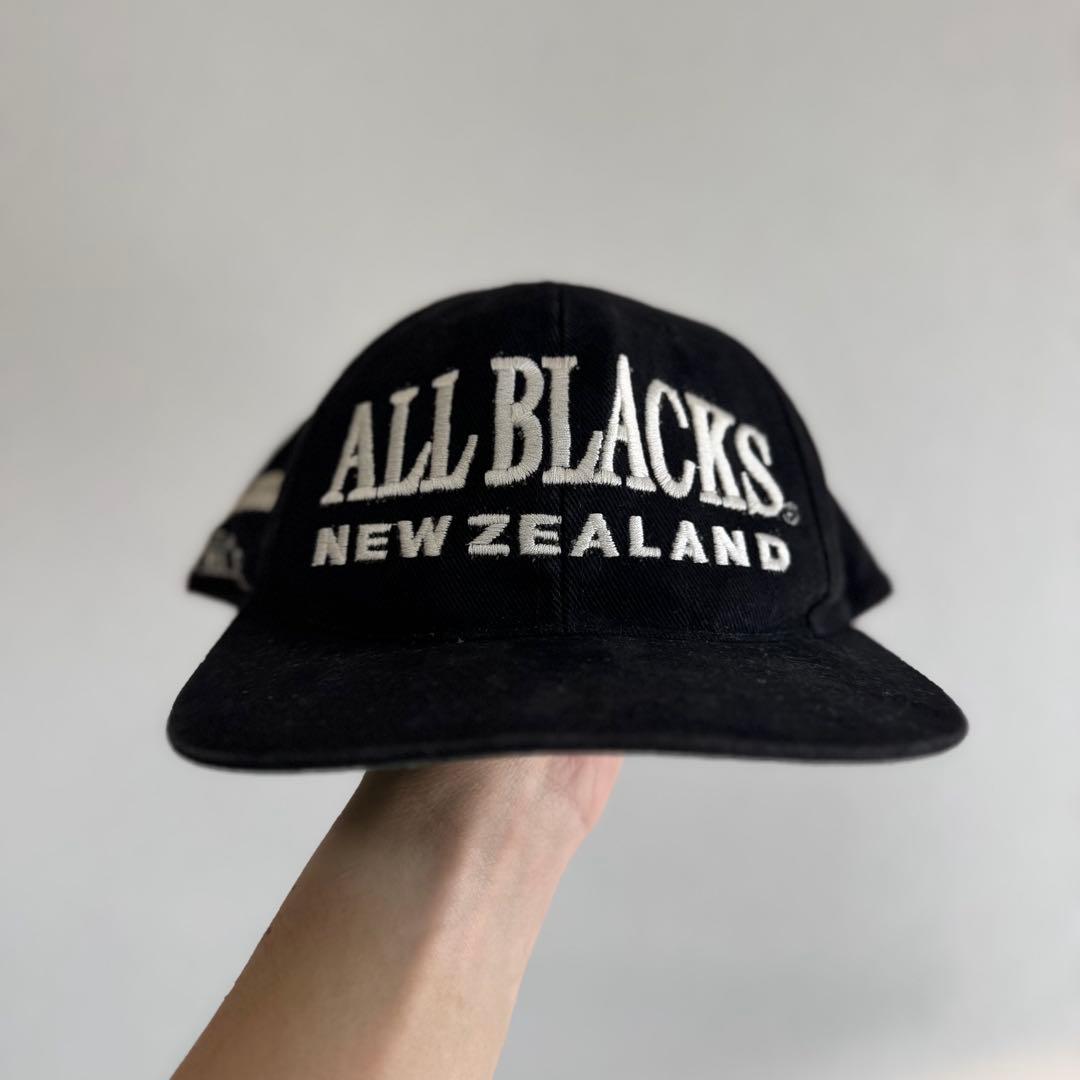 極美品 CANTERBURY オールブラックス スタジャン XL キャップ付き