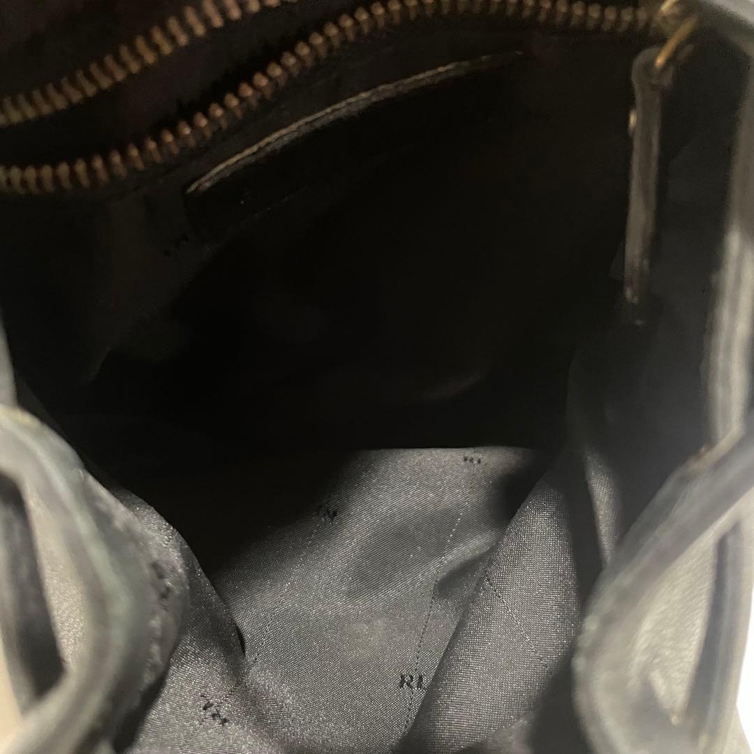美品★ RALPH LAUREN リュック　バックパック　レザー　巾着　黒