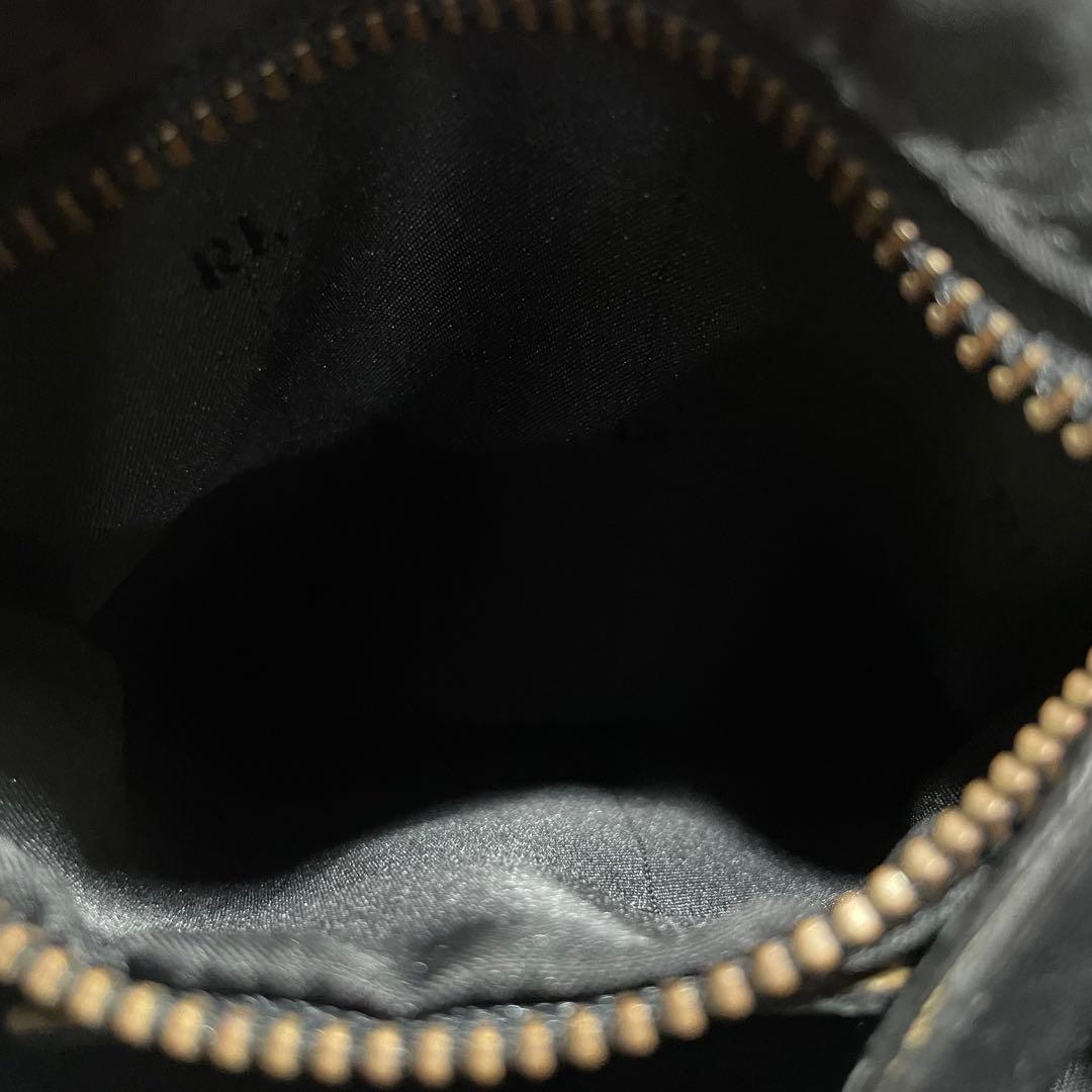 美品★ RALPH LAUREN リュック　バックパック　レザー　巾着　黒