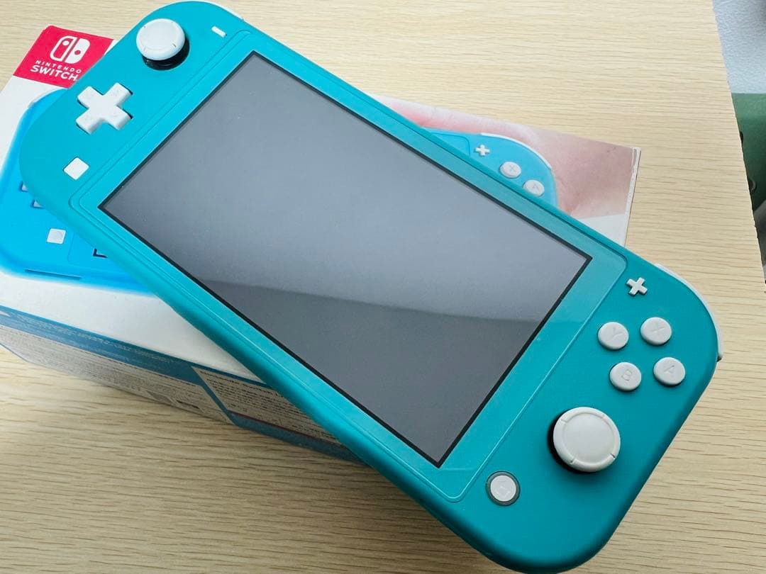 任天堂Switch Lite ターコイズ 本体＋外箱＋充電器+セーフティガイド