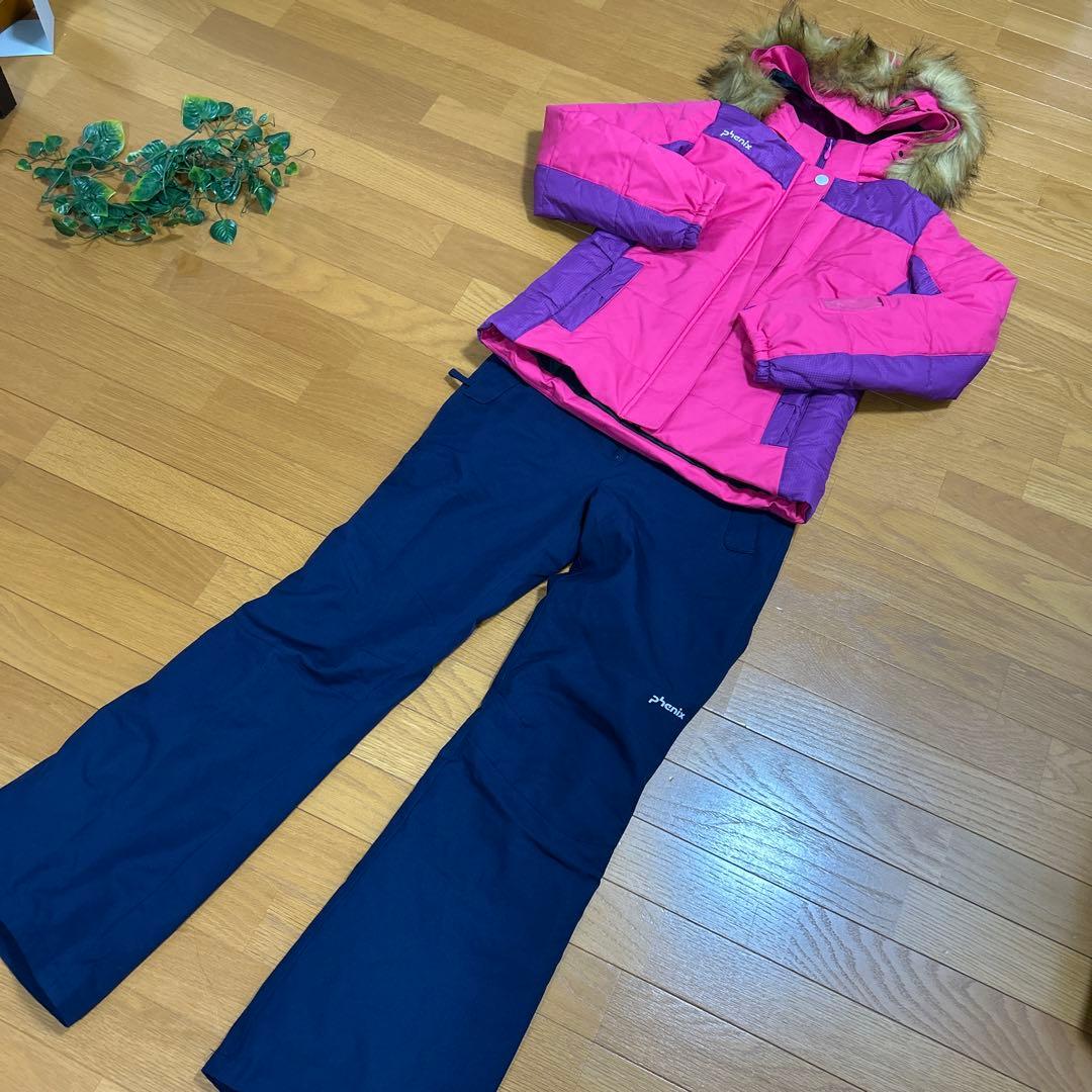 極美品 2023 フェニックス 140 150 スキーウェア ピンク 黒 楽天市場