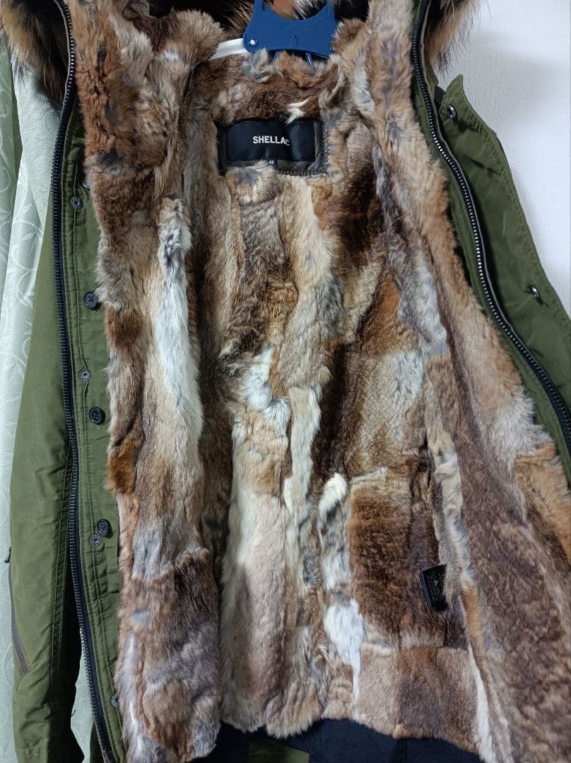 SHELLAC M51 モッズコート44カーキ /レザーライダース5351