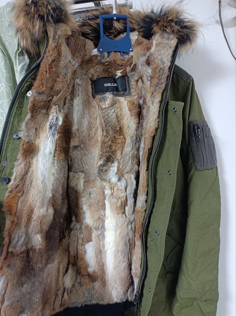 SHELLAC M51 モッズコート44カーキ /レザーライダース5351