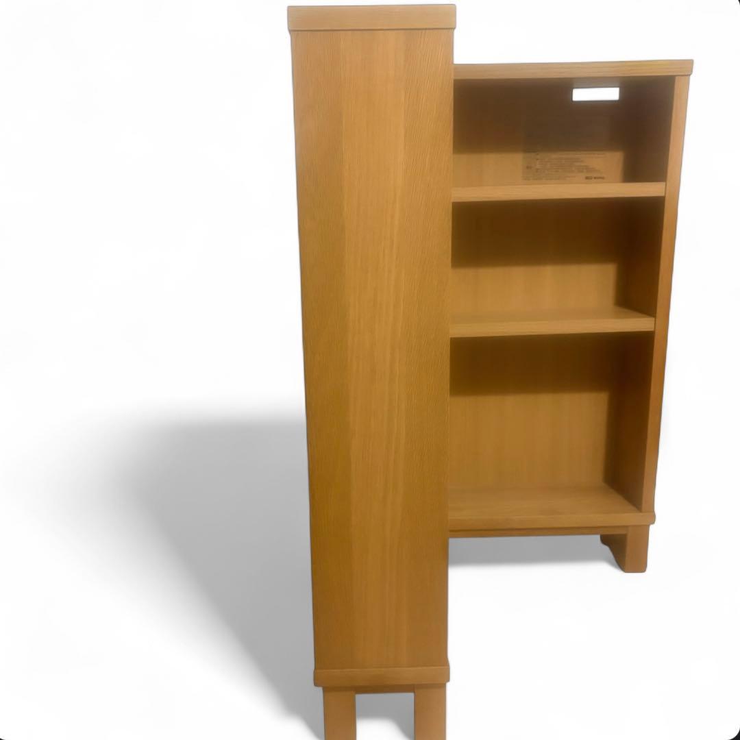 【３】無印良品 オーク材 薄型ラック コーナー用 小 奥行16cm