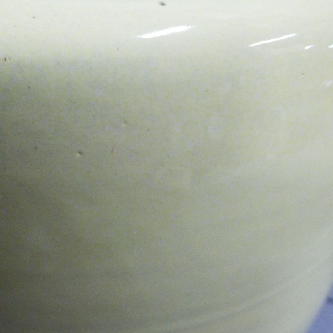 信楽焼陶器 火鉢 黄 手あぶり 灰皿  直径２５cm