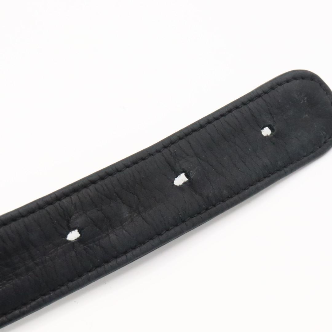 美品　シャネル　ゴールド　レザー　チェーンベルト　ブラック 75/30