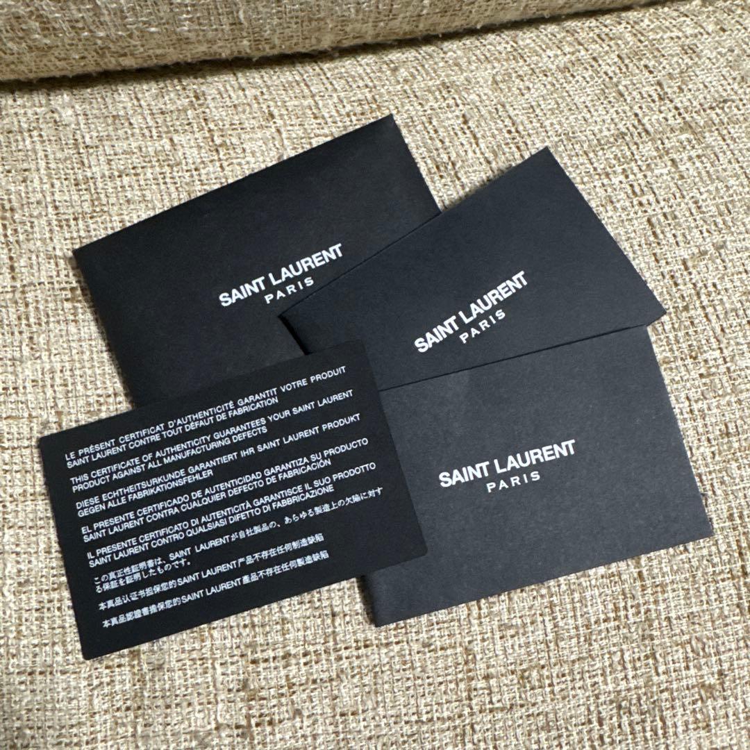 値下げ！YSL グレー レザー キーケース