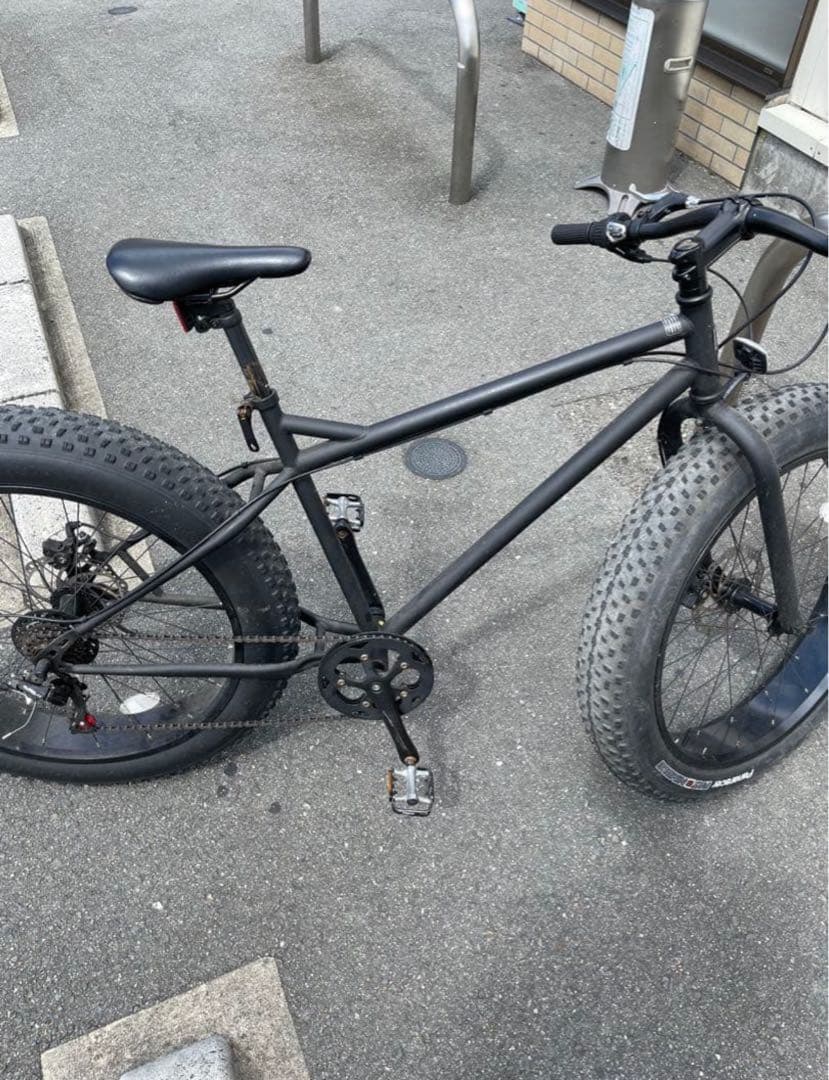 ファットバイク ブラック スチールフレーム