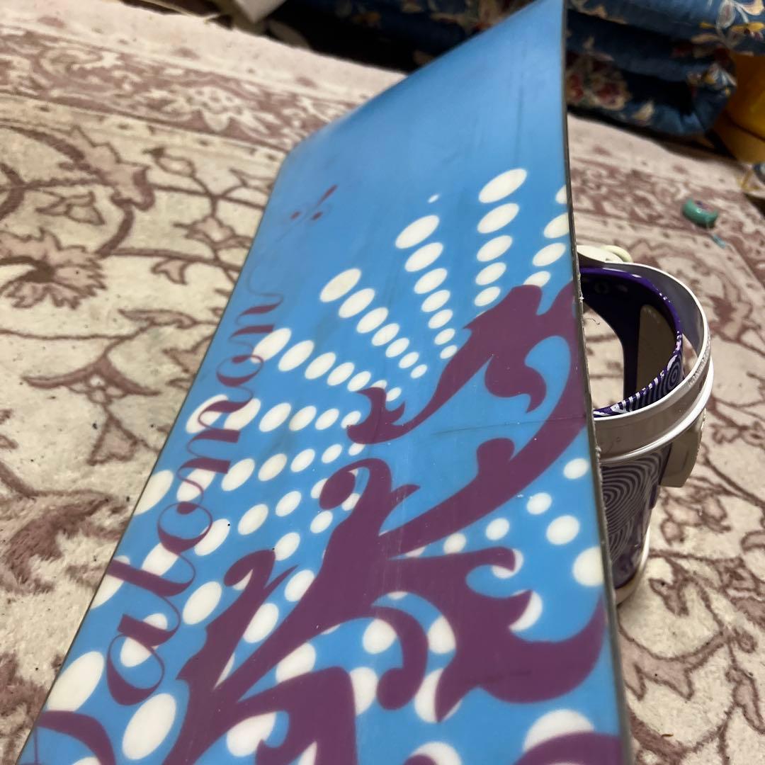 良品 SALOMON 146cm バイン付 スノーボードセット レディース 子供