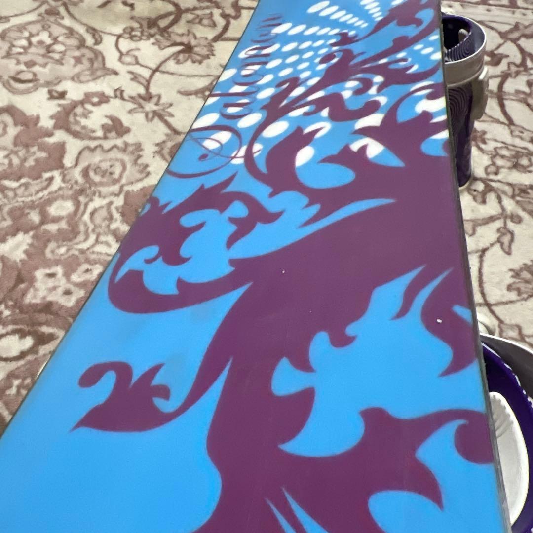 良品 SALOMON 146cm バイン付 スノーボードセット レディース 子供