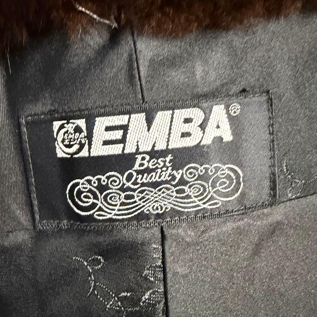 【美品/希少】エンバ ブラックグラマ ミンク 貂 リアルファー ショール