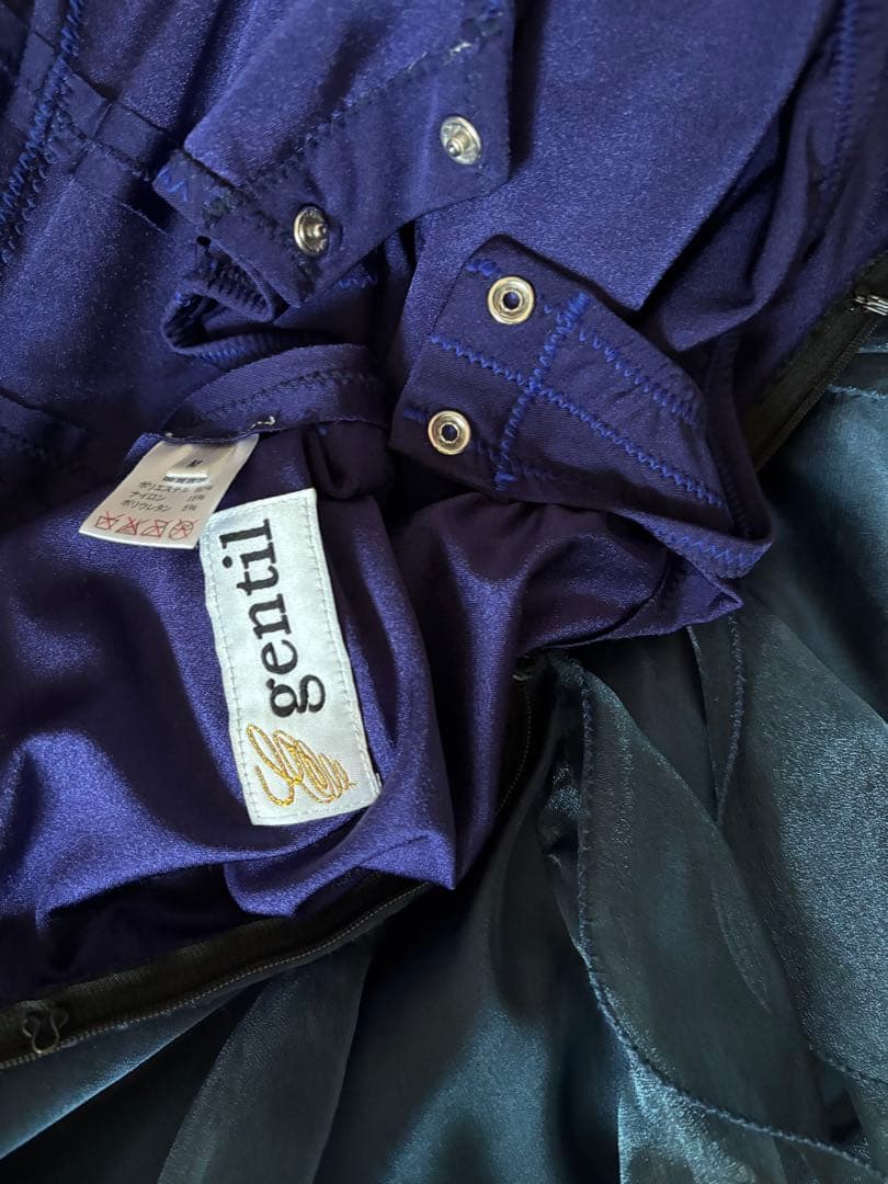 大幅セール❣️社交ダンスドレス　ジャンティ Ｍ　ネイビー