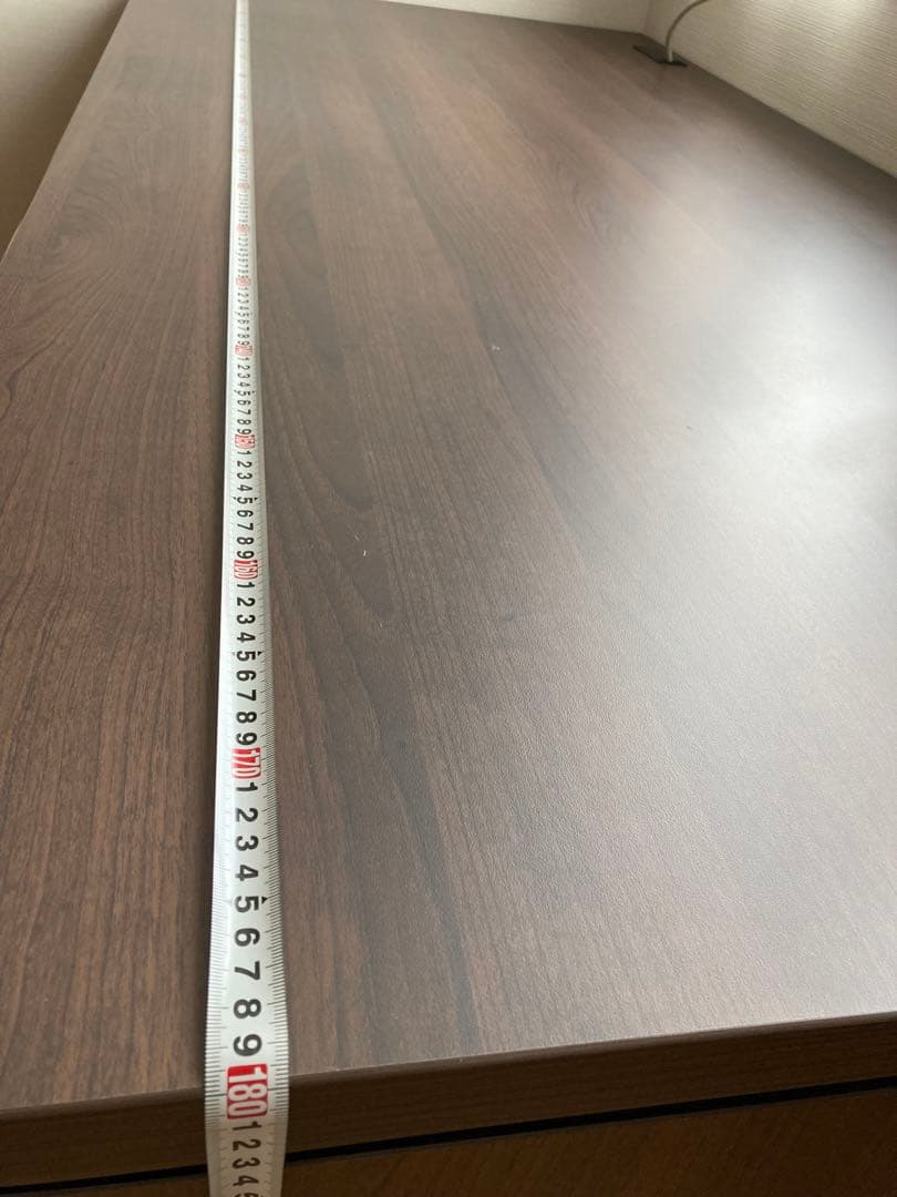 塚*本様 役員用平机、ダークブラウン色、独立キャスター引き出し付き(組立て要,バ