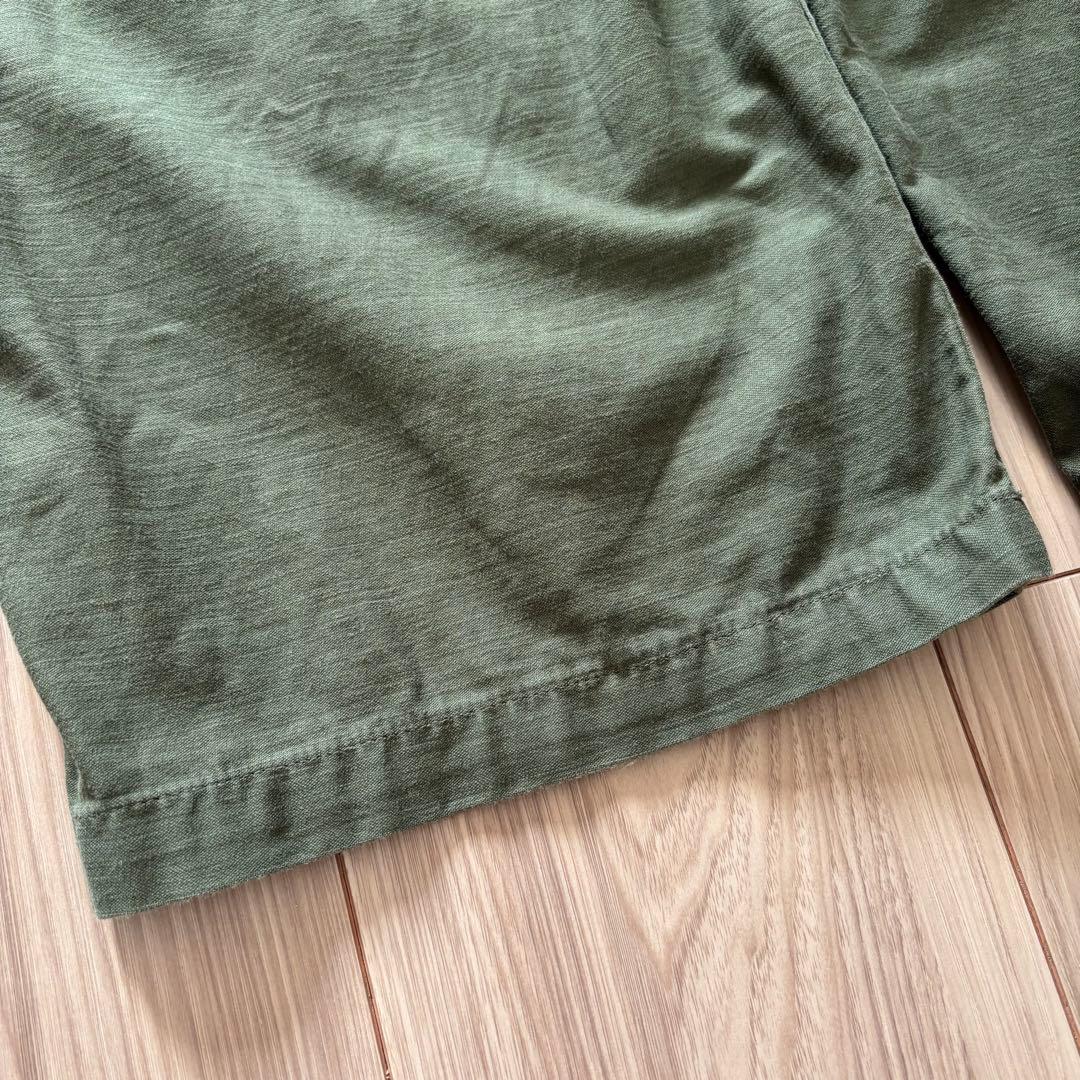 CIOTA シオタ スビンコットンムラ糸バックサテンベイカーパンツ カーキ 5