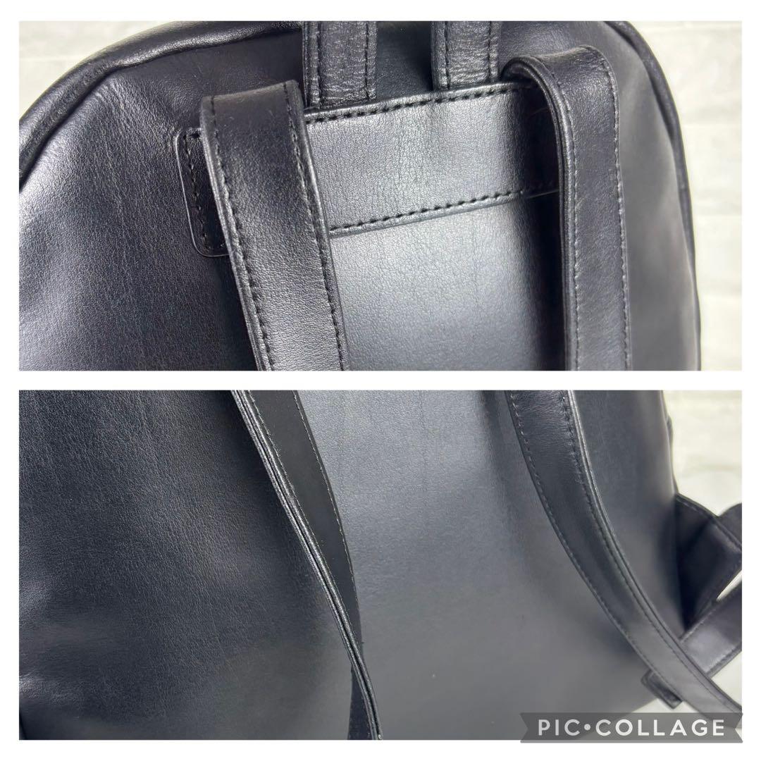 agnes b. VOYAGE レザー 本革 リュック バックパック ブラック