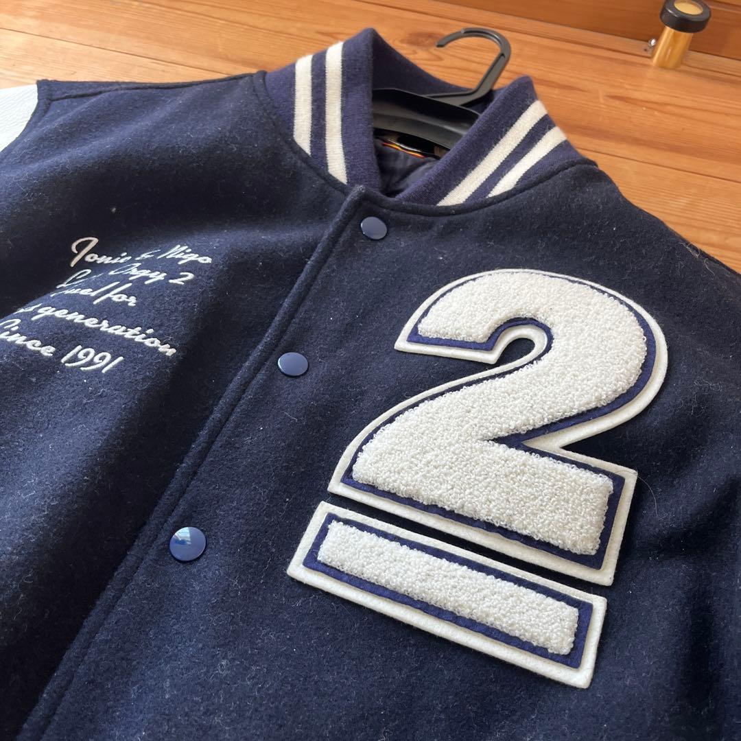 美品　ヒューマンメイド　アンダーカバースタジャン袖の星紺