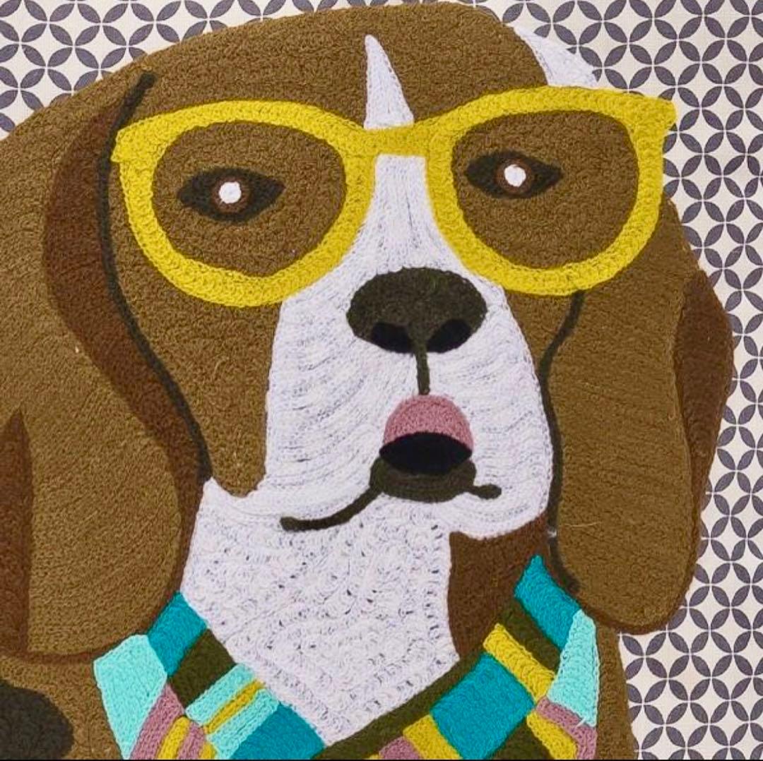 新品 カルマリビングアニマルクッション ビーグル 45×45