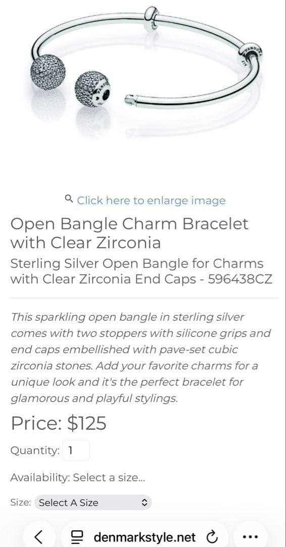 パンドラ　オプーンバングル　パヴェブレスレット