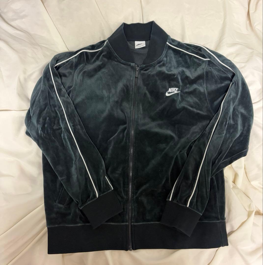 NIKE ブラック ベルベット ベロア ジャージ トラックジャケット