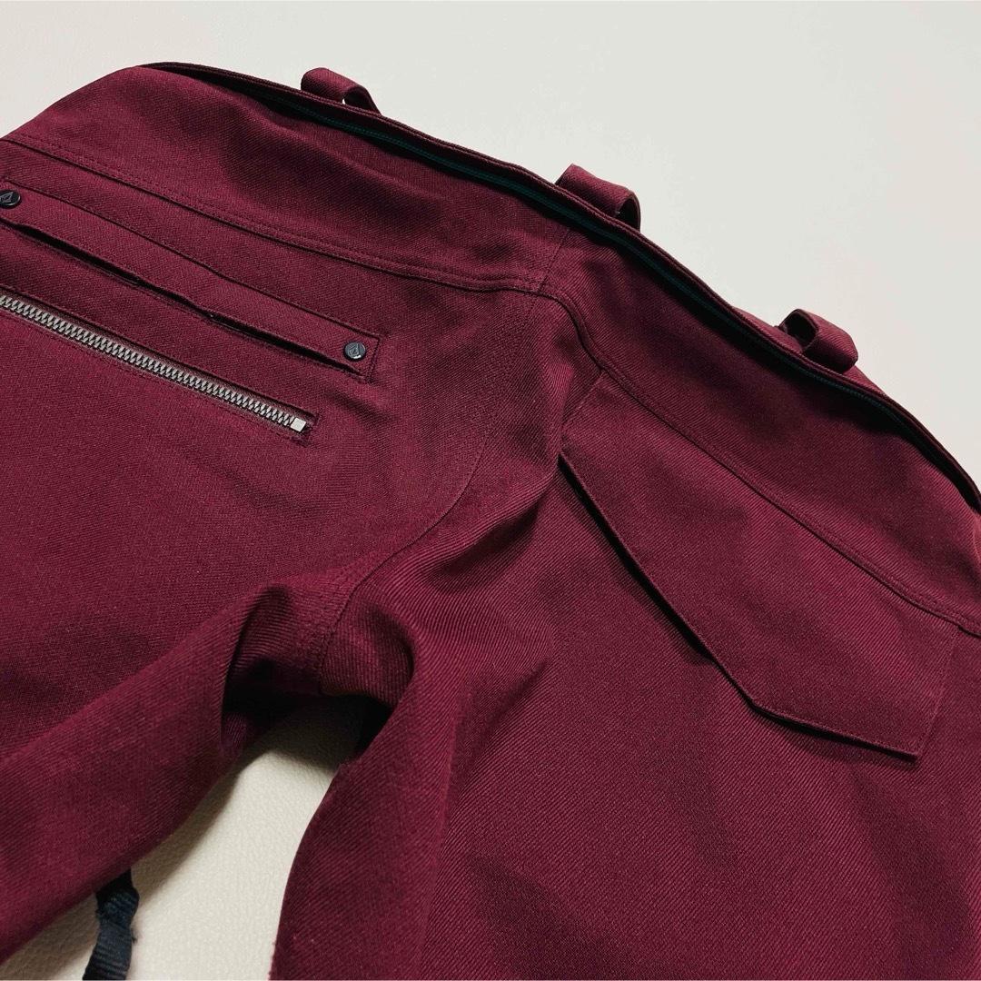 6673【美品】ボルコム　パンツ　無地　レディース　スノボウェア　ボルドー