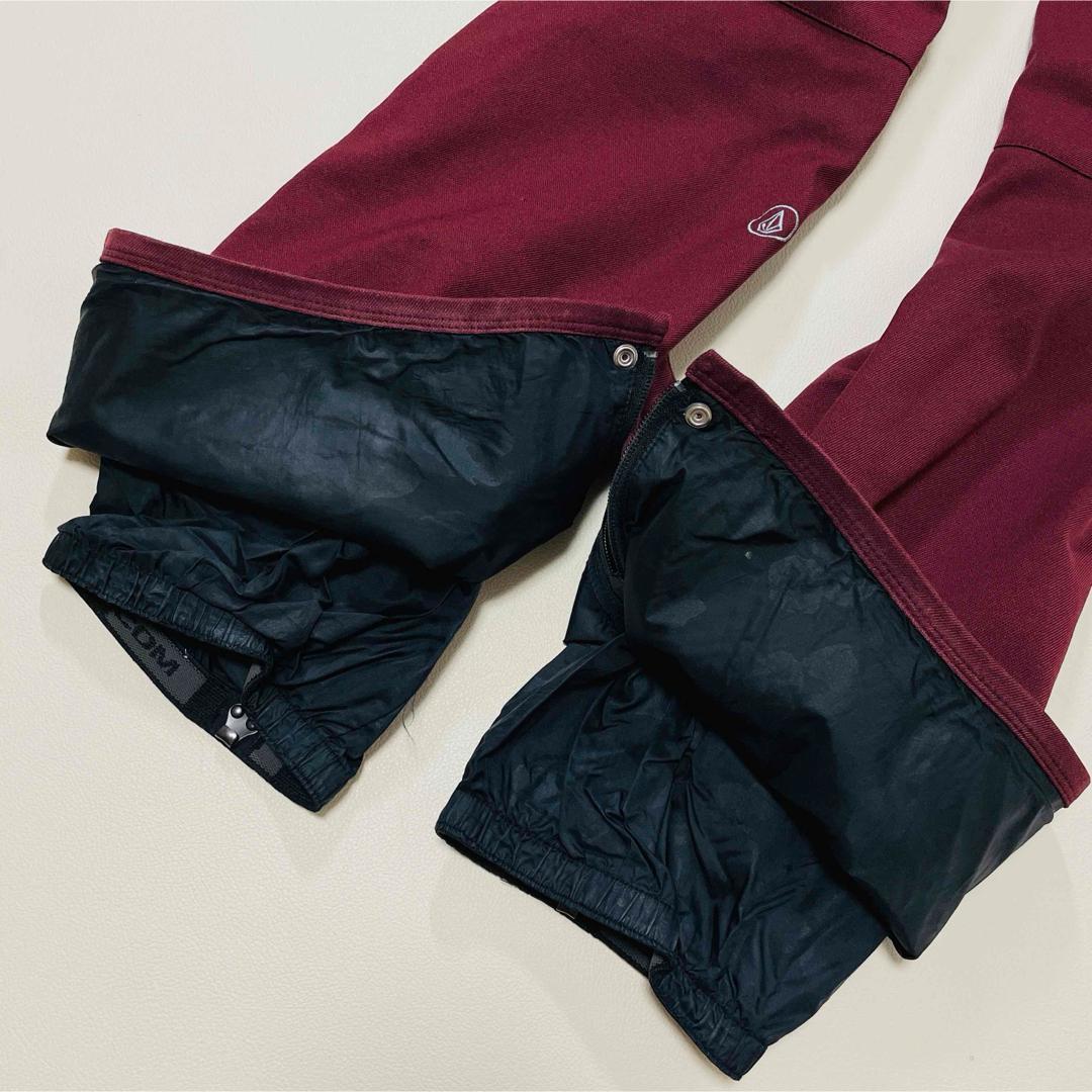 6673【美品】ボルコム　パンツ　無地　レディース　スノボウェア　ボルドー