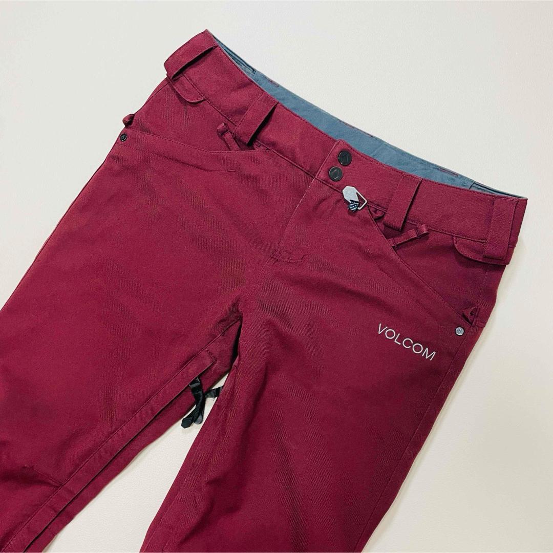 6673【美品】ボルコム　パンツ　無地　レディース　スノボウェア　ボルドー
