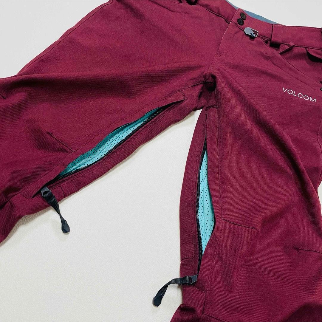 6673【美品】ボルコム　パンツ　無地　レディース　スノボウェア　ボルドー