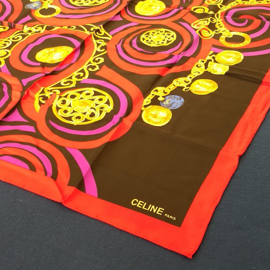 スカーフ CELINE セリーヌ 大判 シルクスカーフ