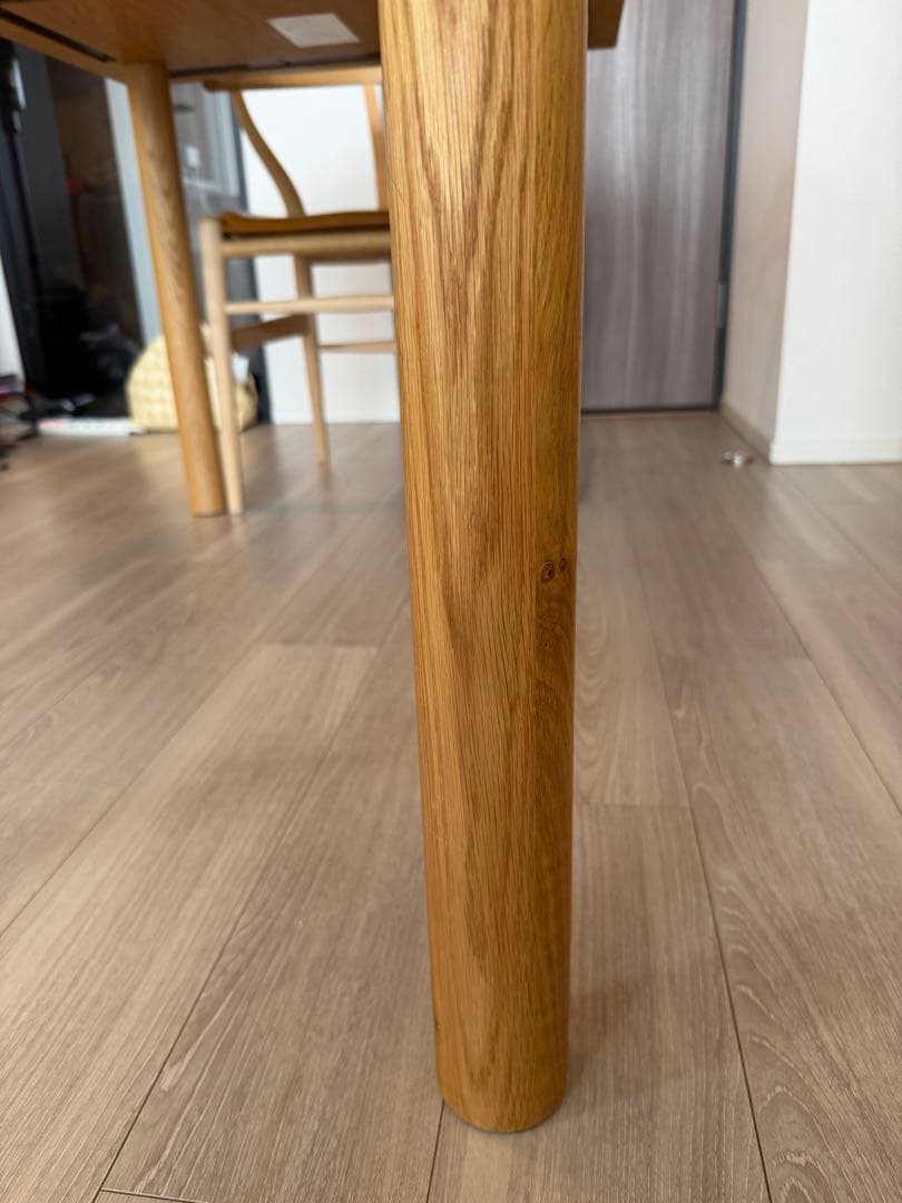 廃盤希少】無印良品 オーク材 板と脚でできた木製テーブル 140×80cm