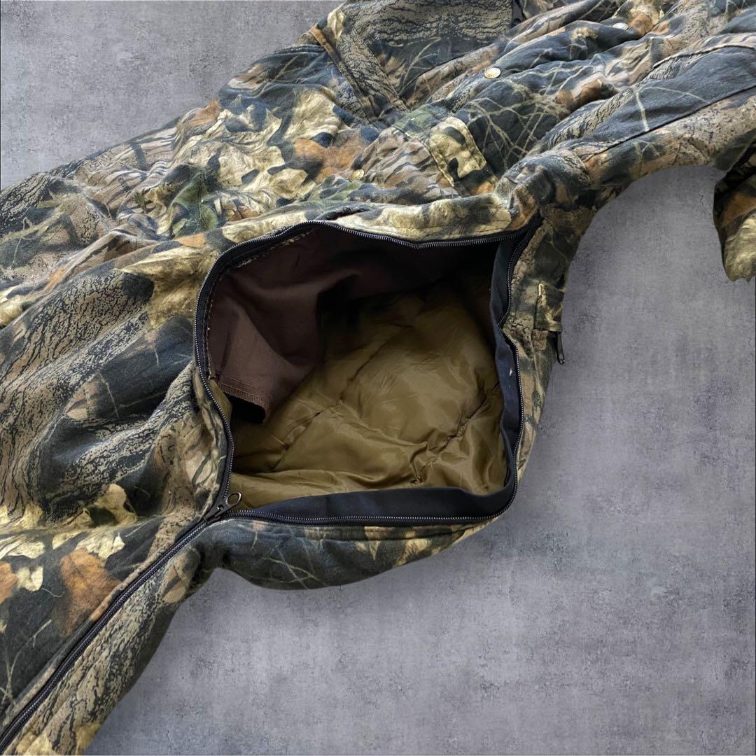 USA製 カベラス リアルツリーカモ柄 中綿 カバーオール つなぎ L