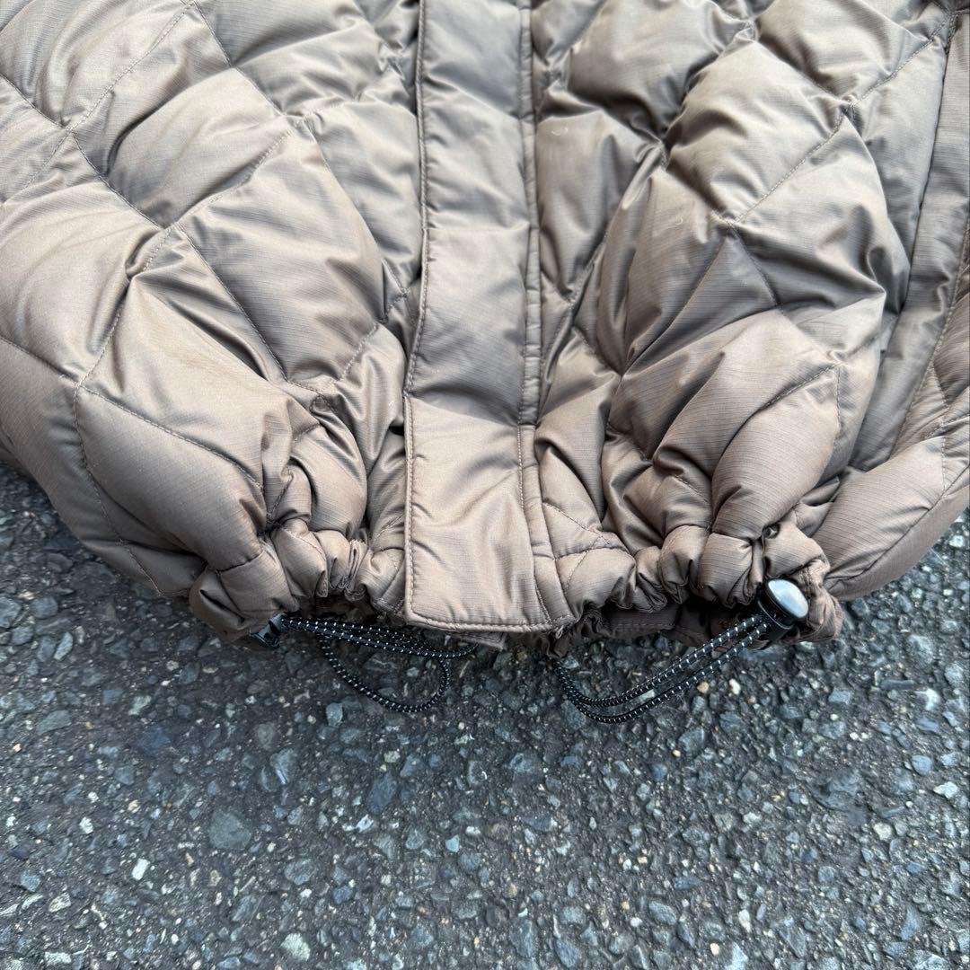 コロンビア hooded puffer jacket ブラウン tech y2k