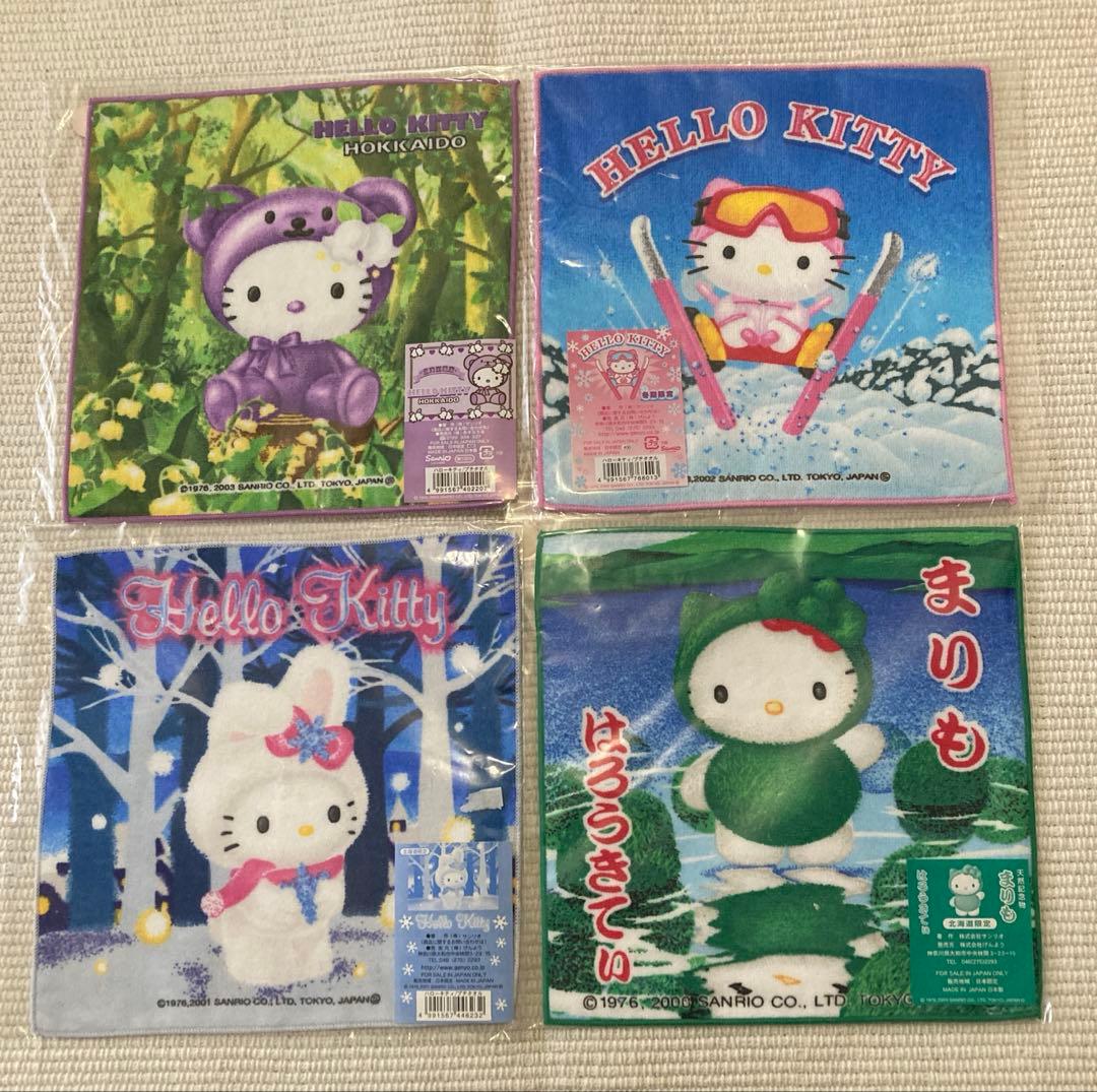 未使用ハローキティの御当地ミニタオル、44枚セット 限定品 激レア