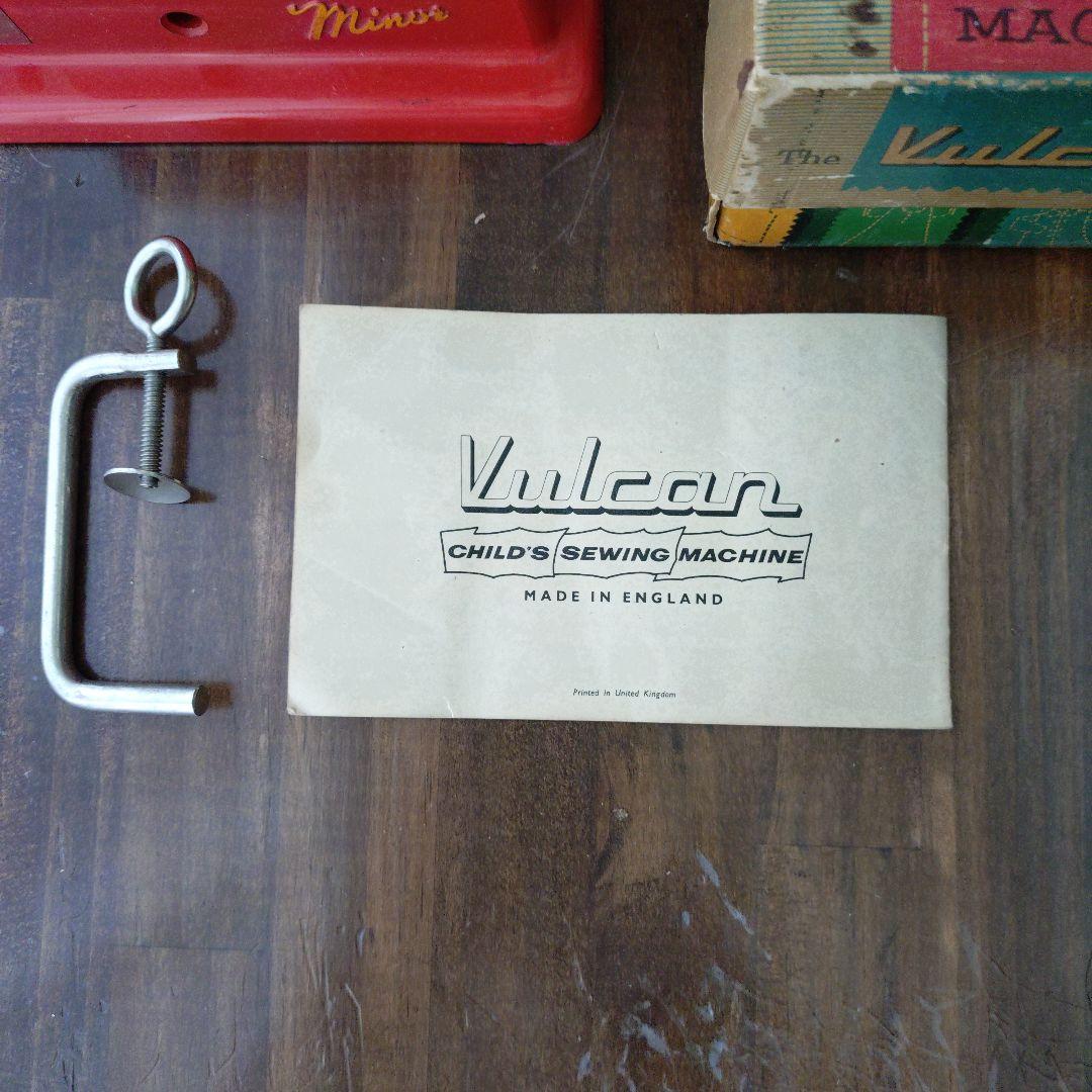 最終値下げ アンティーク 英国製 トイミシン 赤 バルカン 付属品完備