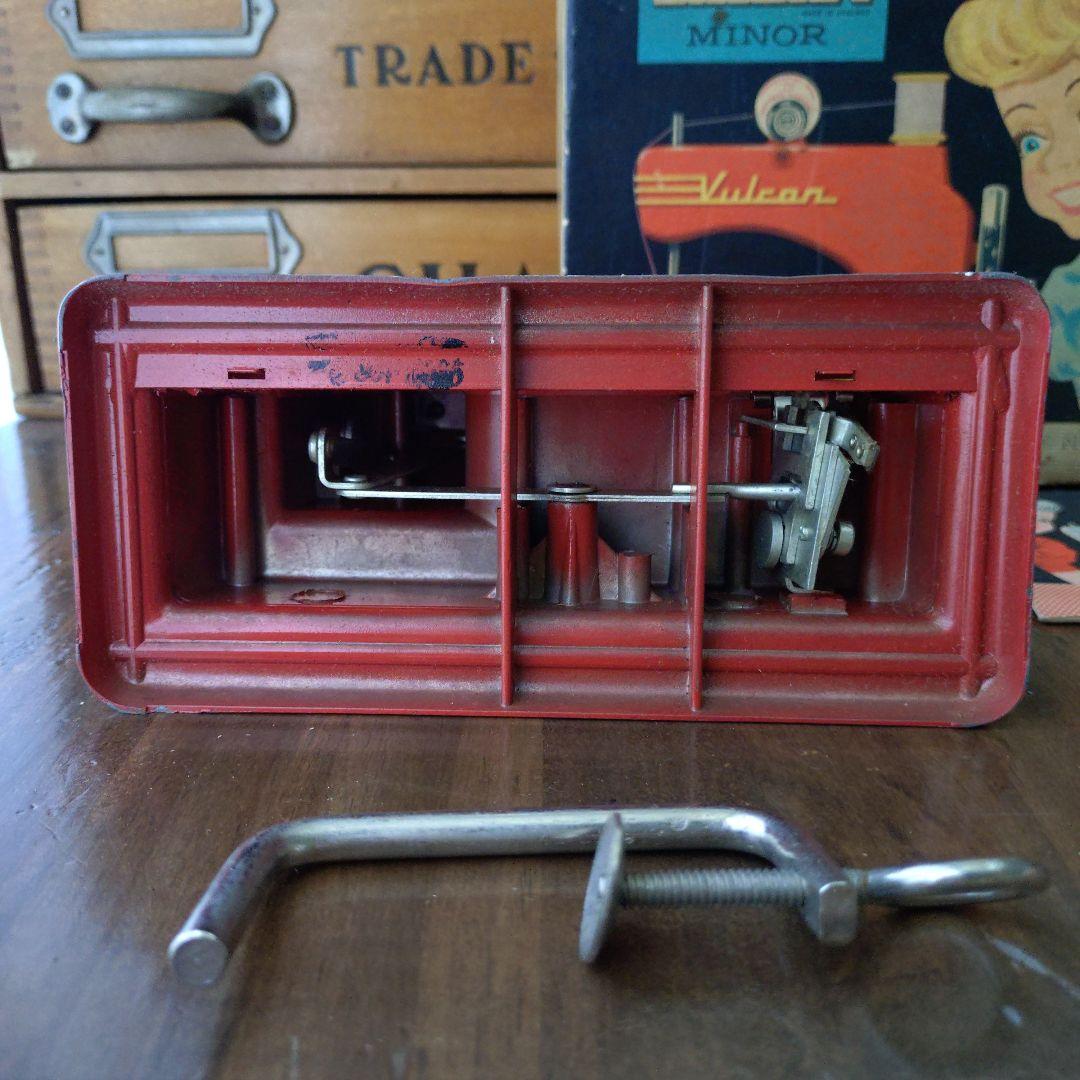 最終値下げ アンティーク 英国製 トイミシン 赤 バルカン 付属品完備