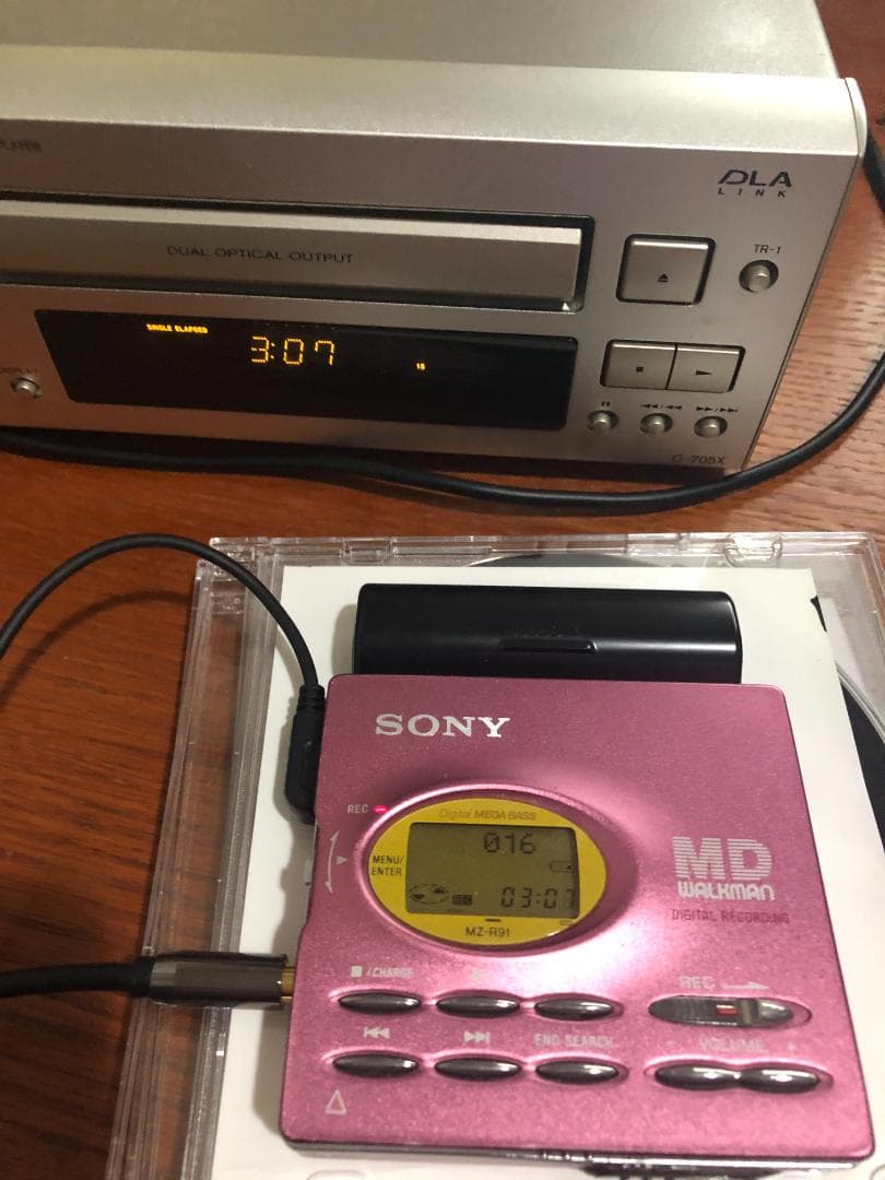 SONY MZ-R91 MDウォークマン　美品　動作良好♬　再生・録音できます