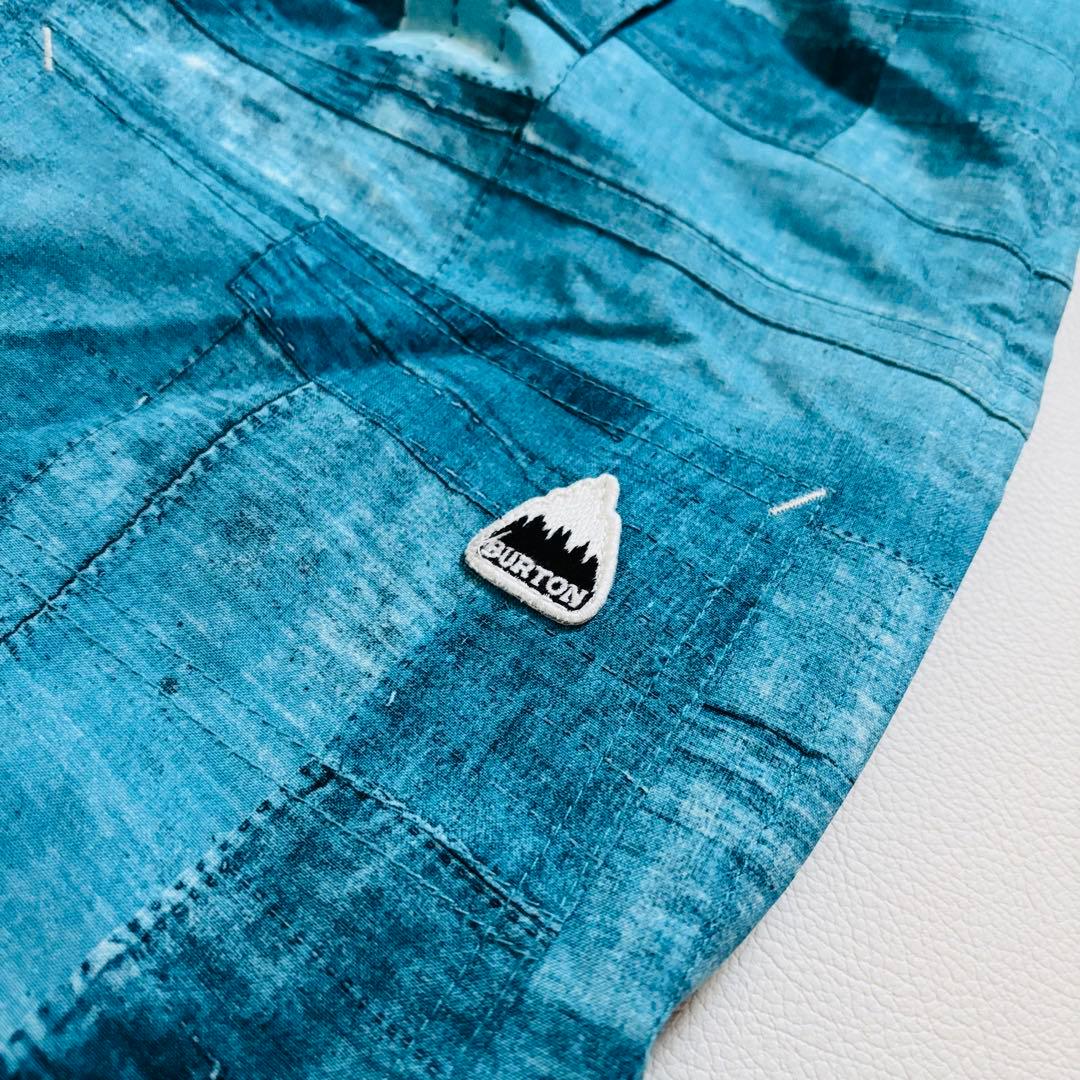 2452【美品】バートン ゴアテックス ビブパンツ スノボウェア つなぎ ブルー