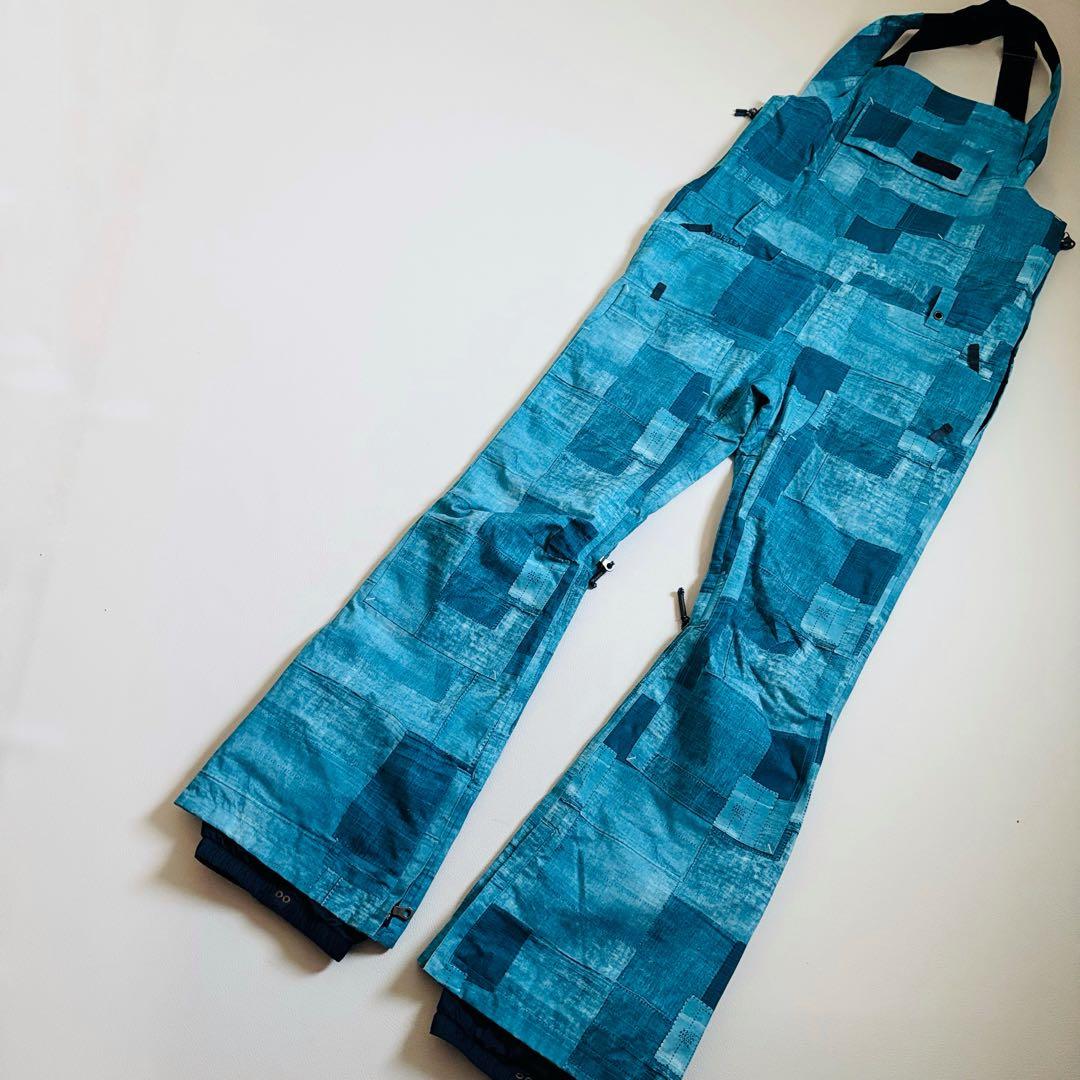 2452【美品】バートン ゴアテックス ビブパンツ スノボウェア つなぎ ブルー