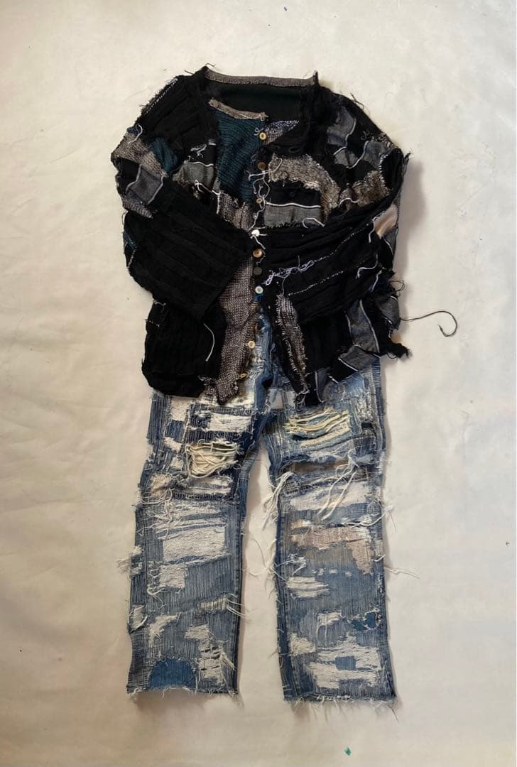 “Potlatch” パッチワーク・ジャケット 「Black Sun」