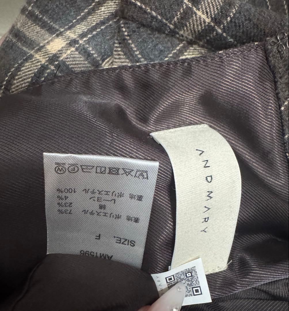 Mimi check set mini dress andmary - メルカリ