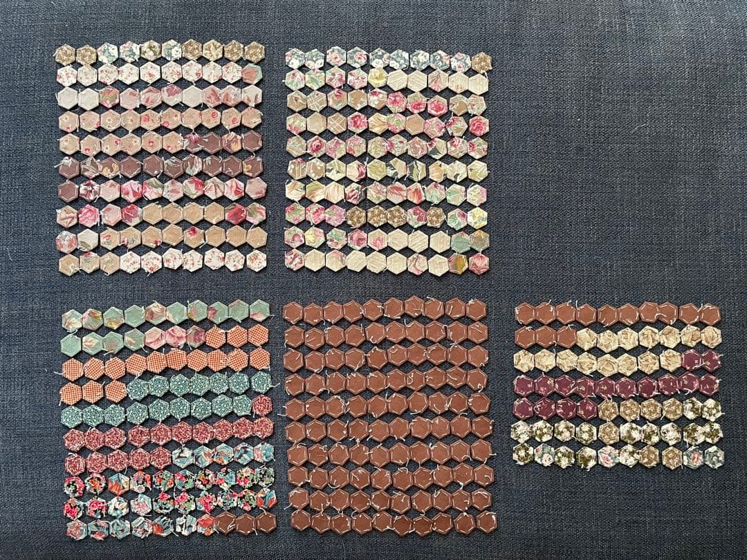 （370）正六角形 パッチワーク 製作途中