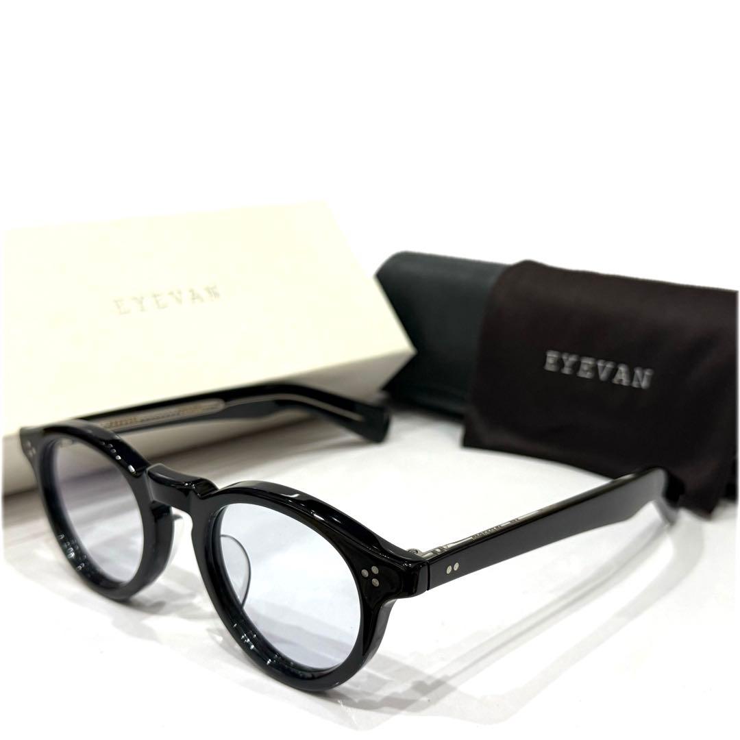 【極美品】正規品 EYEVAN Conner 46 ブラック ライトブルーレンズ