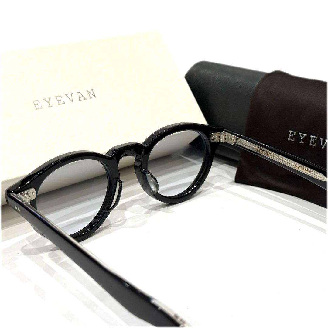 【極美品】正規品 EYEVAN Conner 46 ブラック ライトブルーレンズ