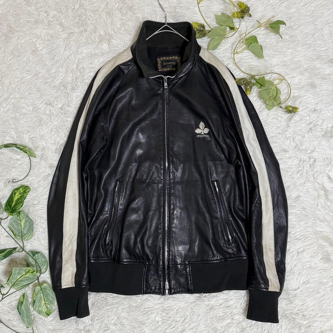激レア drestrip レザートラックジャケット ディアスキン 三つ葉ロゴ