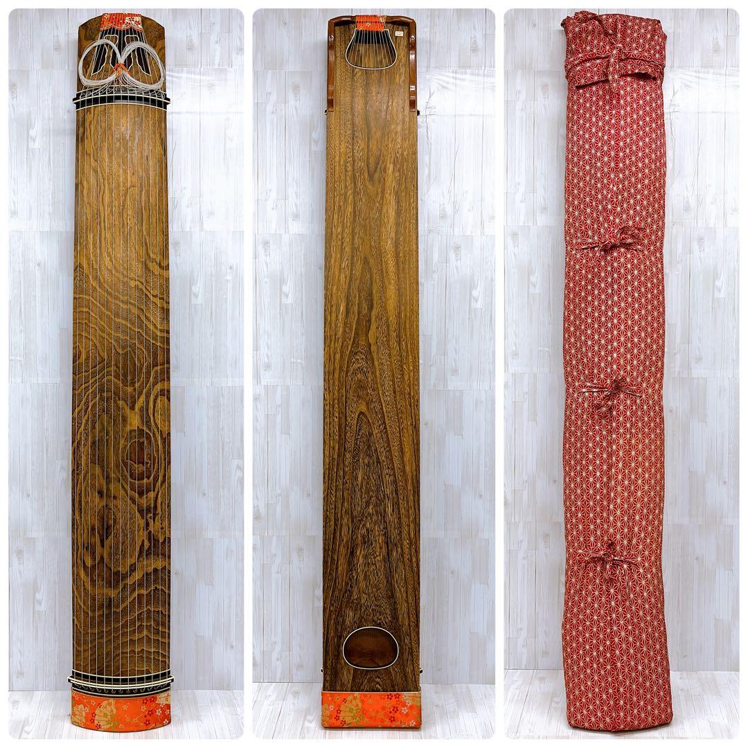 琴 箏 13弦 並甲 上角巻 蒔絵 すだれ彫 和楽器 琴柱付き - メルカリ
