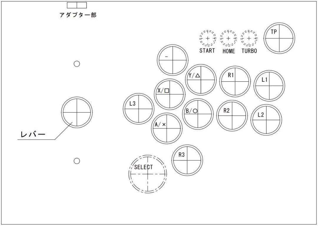 CPC-L24】アーケードコントローラー アケコン 自作 スト6仕様