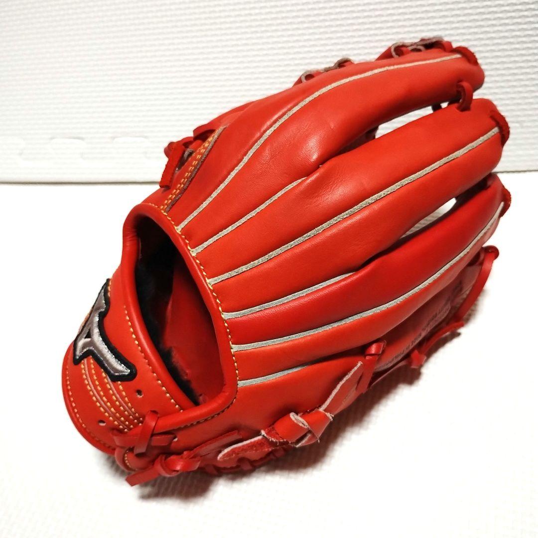 【新品同様】ミズノ グローブ　オールラウンド　ロードオブライズ　オレンジ　左投げ