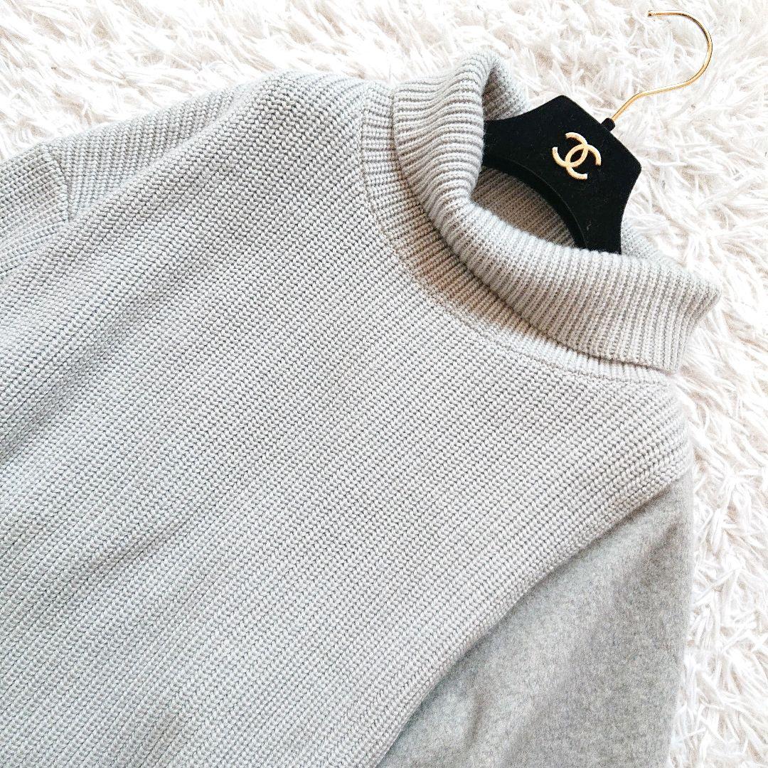 田丸麻紀さん着用【ADORA】アドーア ドッキング ポンチョ ニット グレー